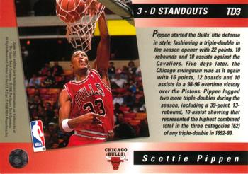 1993-94 Upper Deck - Triple Double 3-D Standouts #TD3 Scottie Pippen Back