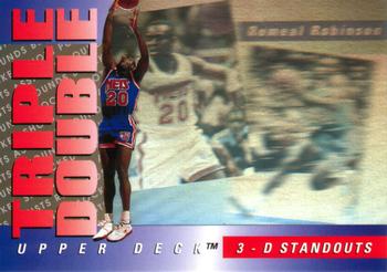 1993-94 Upper Deck - Triple Double 3-D Standouts #TD9 Rumeal Robinson Front