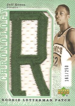 2006-07 Upper Deck Chronology - 2007-08 Rookie Draft Redemptions Green #LMA-251 Jeff Green Front