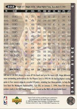 1994-95 Collector's Choice - Gold Signature #222 Danny Ainge Back