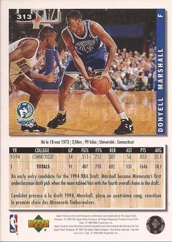 1994-95 Collector's Choice - Gold Signature #313 Donyell Marshall Back