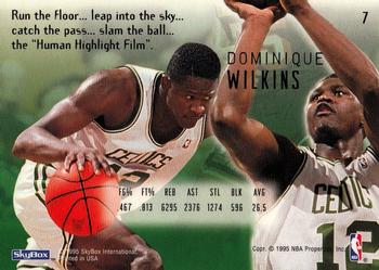 1994-95 SkyBox E-Motion #7 Dominique Wilkins Back
