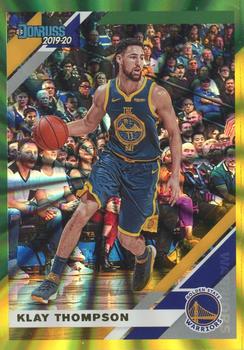 2019-20 Donruss - Holo Green and Yellow Laser #71 Klay Thompson Front