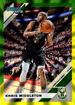2019-20 Donruss - Holo Green and Yellow Laser #117 Khris Middleton Front