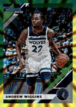 2019-20 Donruss - Holo Green and Yellow Laser #124 Andrew Wiggins Front