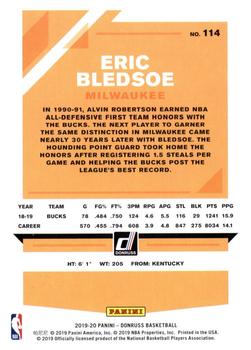 2019-20 Donruss - Holo Orange Laser #114 Eric Bledsoe Back