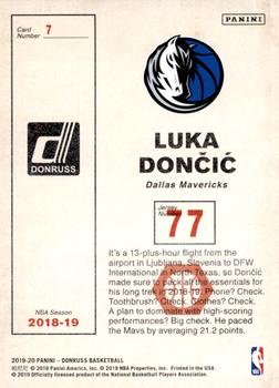 2019-20 Donruss - Craftsmen #7 Luka Doncic Back
