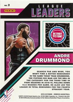 2019-20 Donruss - League Leaders #2 Andre Drummond Back