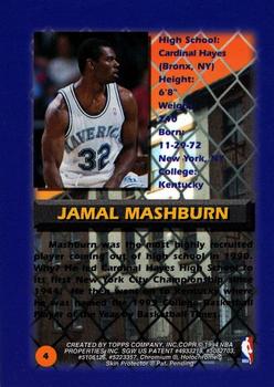 1994-95 Finest #4 Jamal Mashburn Back