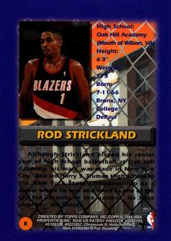 1994-95 Finest #8 Rod Strickland Back