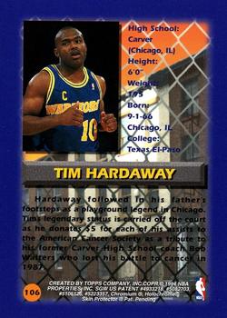 1994-95 Finest #106 Tim Hardaway Back