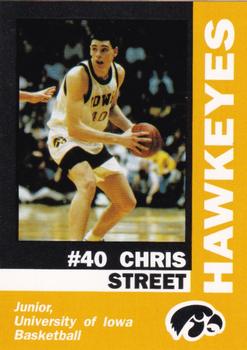 1992-93 Iowa Hawkeyes #NNO Chris Street Front