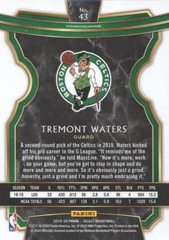 2019-20 Panini Select #43 Tremont Waters Back