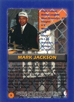 1994-95 Finest - Refractors #5 Mark Jackson Back