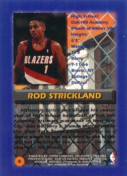 1994-95 Finest - Refractors #8 Rod Strickland Back