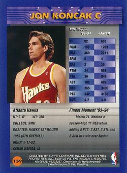 1994-95 Finest - Refractors #159 Jon Koncak Back