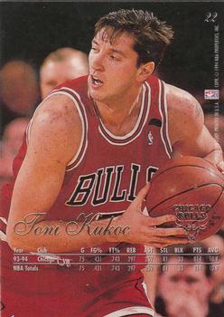 1994-95 Flair #22 Toni Kukoc Back