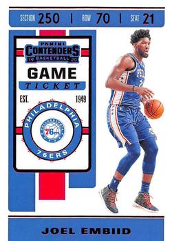 2019-20 Panini Contenders - Game Ticket Red #45 Joel Embiid Front