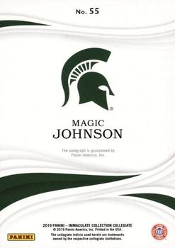 2019-20 Panini Immaculate Collection Collegiate - Autographs #55 Magic Johnson Back