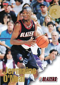 1996-97 Hoops Portland Trail Blazers Team Sheet SGA #NNO Jermaine O'Neal Front