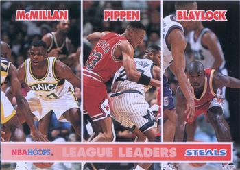 1994-95 Hoops #258 Nate McMillan / Scottie Pippen / Mookie Blaylock Front