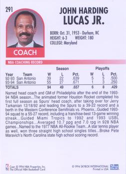 1994-95 Hoops #291 John Lucas Back