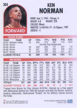 1994-95 Hoops #304 Ken Norman Back