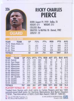1994-95 Hoops #326 Ricky Pierce Back