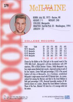 1994-95 Hoops #379 Jim McIlvaine Back