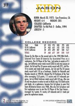 1994-95 Hoops #317 Jason Kidd Back