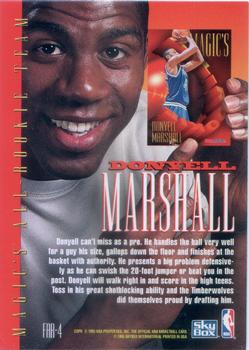 1994-95 Hoops - Magic's All-Rookies Foil-Tech #FAR-4 Donyell Marshall Back