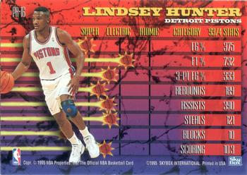 1994-95 Hoops - Hoops Power (Stat Power Ratings) #PR-16 Lindsey Hunter Back