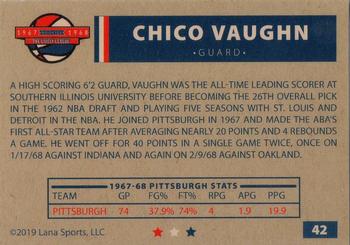 2020 Lana Sports ABA #42 Chico Vaughn Back