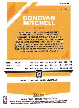 2019-20 Donruss Optic - Hyper Pink #59 Donovan Mitchell Back