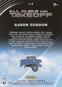 2019-20 Donruss Optic - All Clear for Takeoff #8 Aaron Gordon Back