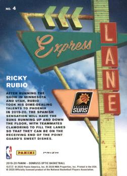 2019-20 Donruss Optic - Express Lane Holo #4 Ricky Rubio Back