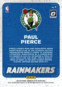 2019-20 Donruss Optic - Rainmakers #7 Paul Pierce Back