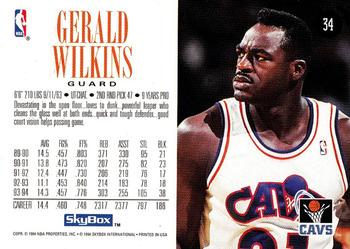 1994-95 SkyBox Premium #34 Gerald Wilkins Back
