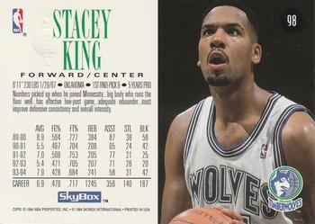 1994-95 SkyBox Premium #98 Stacey King Back
