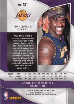 2019-20 Panini Spectra #151 Shaquille O'Neal Back