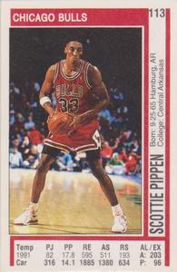 1991-92 Panini Stickers (Spanish/Portuguese) #109 / 113 Rex Chapman / Scottie Pippen Back