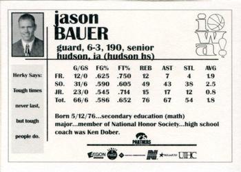 1998-99 Iowa Hawkeyes #NNO Jason Bauer Back