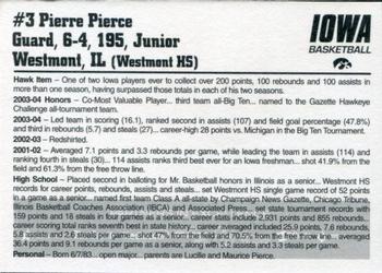 2004-05 Iowa Hawkeyes #NNO Pierre Pierce Back