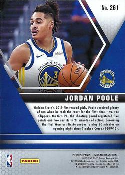 2019-20 Panini Mosaic #261 Jordan Poole Back