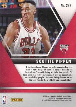 2019-20 Panini Mosaic #292 Scottie Pippen Back