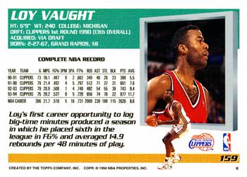 1994-95 Topps #159 Loy Vaught Back