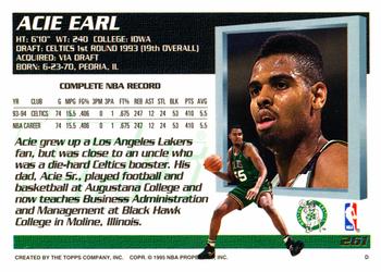 1994-95 Topps #261 Acie Earl Back