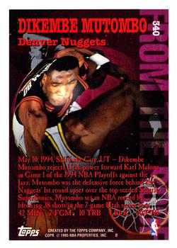 1994-95 Topps #340 Dikembe Mutombo Back