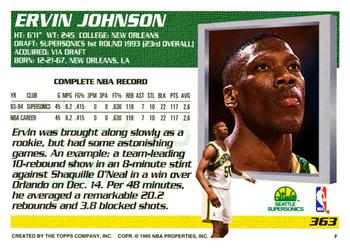 1994-95 Topps #363 Ervin Johnson Back