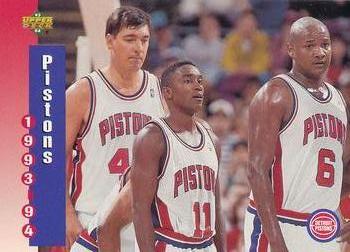 1994 Upper Deck McDonald's Teams (French) #8 Detroit Pistons Front